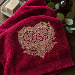 Rose Heart Embossed