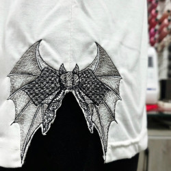 Bat Wing Ribbon ITH Split Bow