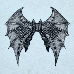Bat Wing With Maroon Touch Bow