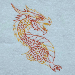 Sharp Dragon Line Art