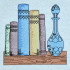 Books And a Vase Panel 01