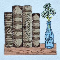 Classic Books And Petals Bookshelf