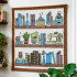 Cozy Bookshelf Panel Embroidery Design