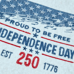 Independence Day Garden Flag Panel Embroidery Design