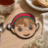 Holiday Elf Face ITH Coaster