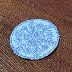 Winter Snowflake ITH Coaster
