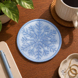 Winter Snowflake ITH Coaster