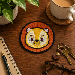 Cute Lion Face ITH Coaster