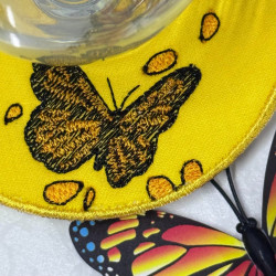 Monarch Butterfly Wine Stem ITH Coaster