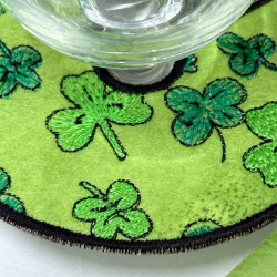 Clover Wine Stem ITH Coaster