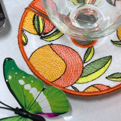Mandarin Wine Stem ITH Coaster