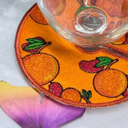 Tangerine Wine Stem ITH Coaster