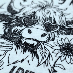Feisty Cow Quote Line Art