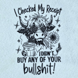Feisty Cow Quote Line Art