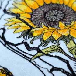 Lightbulb With Sunflower And Butterflies