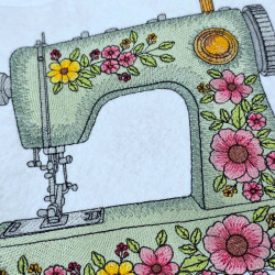 Floral Vintage Sewing Machine