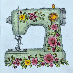 Floral Vintage Sewing Machine