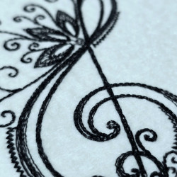 Butterfly Floral Treble Key