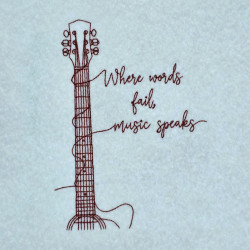 When Words Fail Music Speaks Guitar Quote