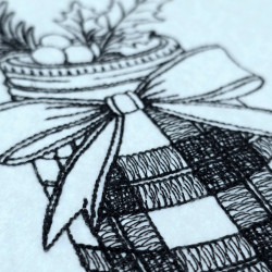 Holiday Mason Ribbon Jar Line Art