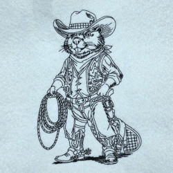 Cowboy Beaver Line Art