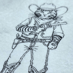 Cowboy Cat Line Art
