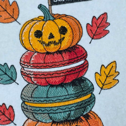 Sweet Scares Pumpkin And Macaron Stack