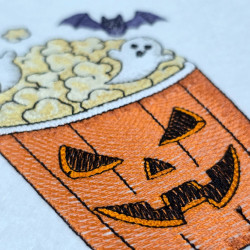 Ghost Popcorn in Jack-o’-Lantern Bucket