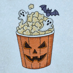 Ghost Popcorn in Jack-o’-Lantern Bucket