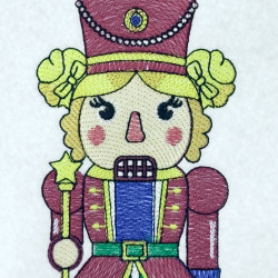 Red Girl Nutcracker Christmas Soldier