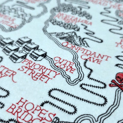 Friends Zone Map Embroidery Design