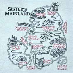 Sister's Mainland Map Embroidery Design