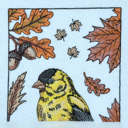 Autumn Goldfinch Flag 01