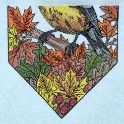 Autumn Goldfinch Flag