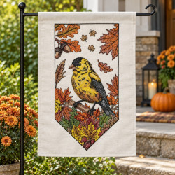 Autumn Goldfinch Flag