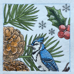 Winter Blue Jay Flag