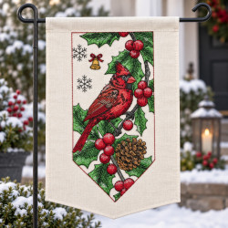 Christmas Cardinal Flag