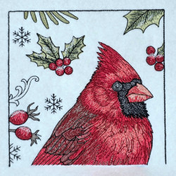 Snowy Cardinal Flag 01
