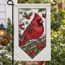 Snowy Cardinal Flag