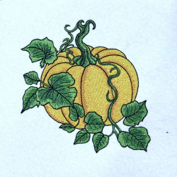 Autumn Pumpkin With Curling Vines
