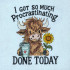 Coffee And Procrastination Cow Quote