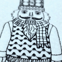 Cozy Sweater Nutcracker Line Art