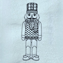Cozy Sweater Nutcracker Line Art