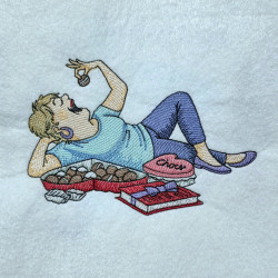 Chocolate Lover Relaxing Lady