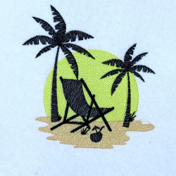 Beach Chair Sunset