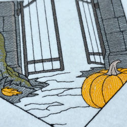 Welcome Fools Haunted Halloween Garden Flag 02