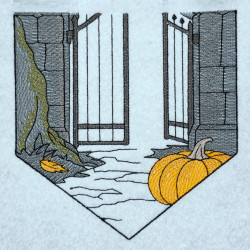 Welcome Fools Haunted Halloween Garden Flag 02