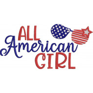All Patriotic Girl With Glasses