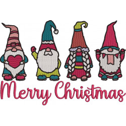 Four Merry Christmas Gnomes