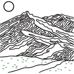 Cross-Stitch Mountain Scene Hoop Art - creative jewish mom